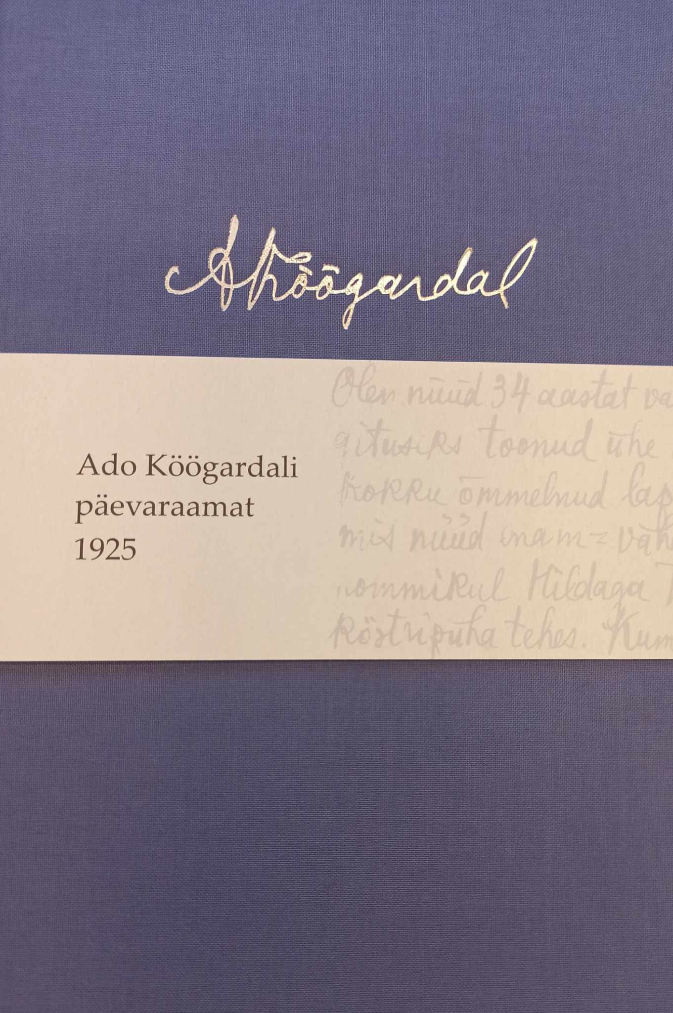 Ado Köögardali päevaraamat 1925