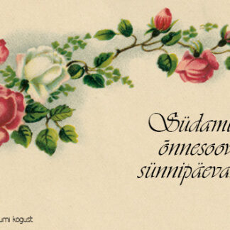 Postkaart "Südamlik õnnesoov sünnipäevaks"